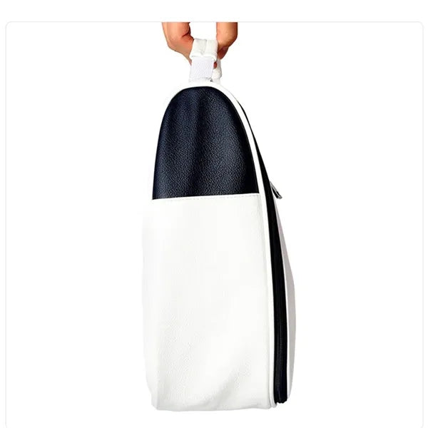 Portable Zippered Golf Shoe Bag With Buckled Handle