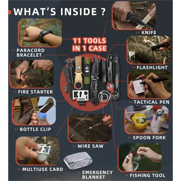 12 in 1 Survival Gear Hunting Kit