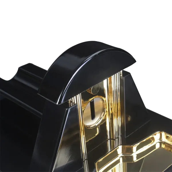 Bright Black Gold-Plated Desktop Straight Cigar Cutter