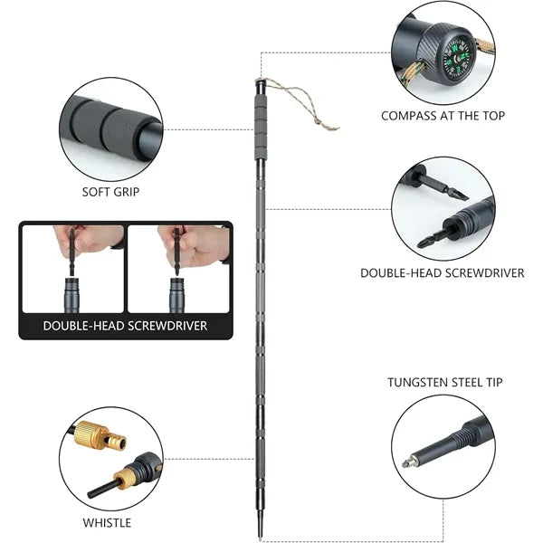 Detachable Lightweight Walking Pole & Hiking Stick