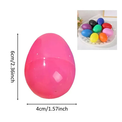 2.4" Plastic Colorful Eggs