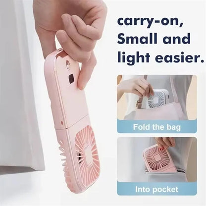 Folding Fan with Phone Holder
