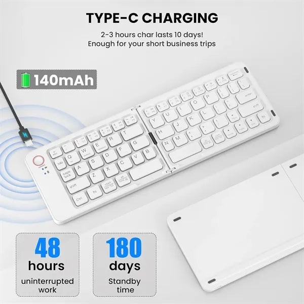 Portable Wireless Folding Keyboard