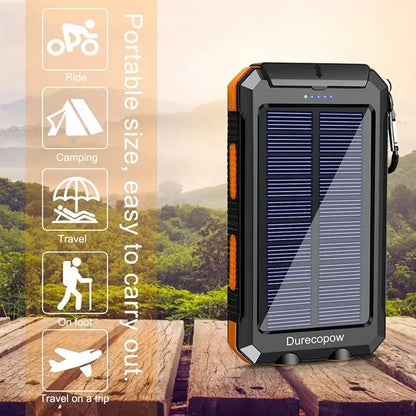 10000 mah Solar Charger Power Bank with Led Light