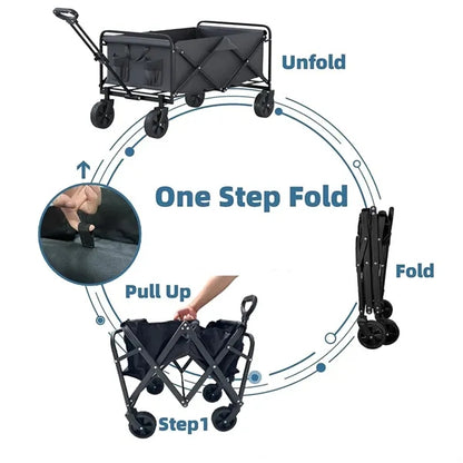 Outdoor Wagon Collapsible Camping Hand Trolley Carts