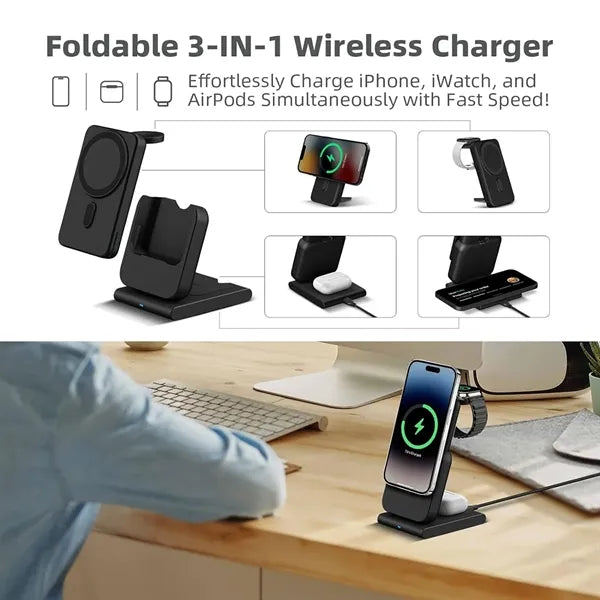 4 in 1 Detachable Magnetic Wireless Charging Power Bank