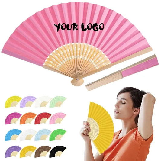 Multicolor Bamboo Folding Fans