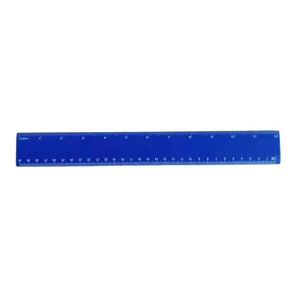 12" Double Beveled Edge Plastic Ruler