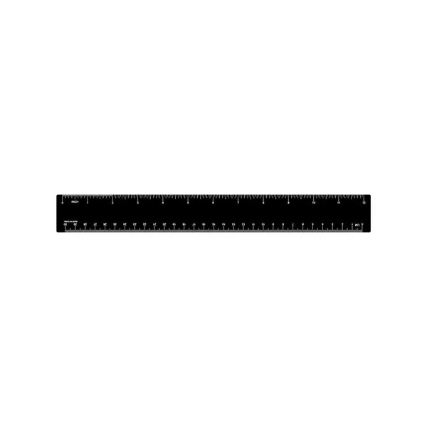 12" Double Beveled Edge Plastic Ruler