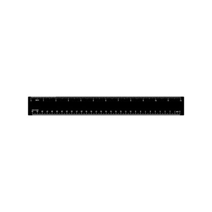 12" Double Beveled Edge Plastic Ruler