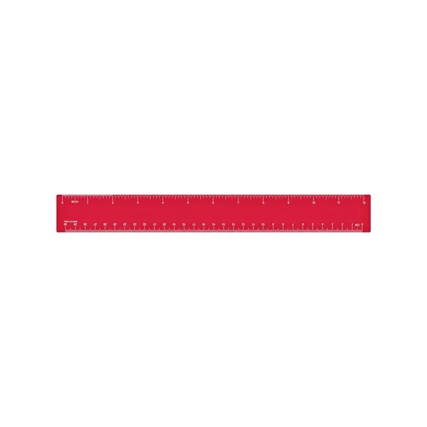 12" Double Beveled Edge Plastic Ruler