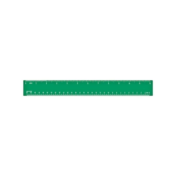 12" Double Beveled Edge Plastic Ruler