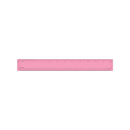 12" Double Beveled Edge Plastic Ruler