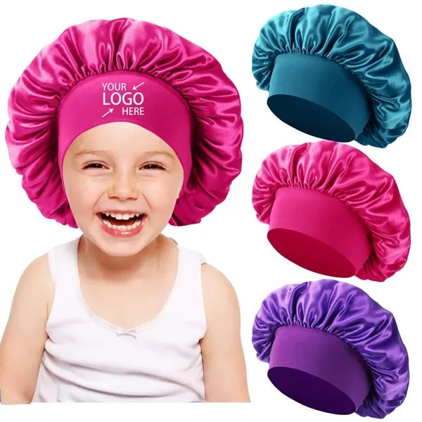 Soft Silk Satin Bonnet Sleeping Hat for Girls Boys