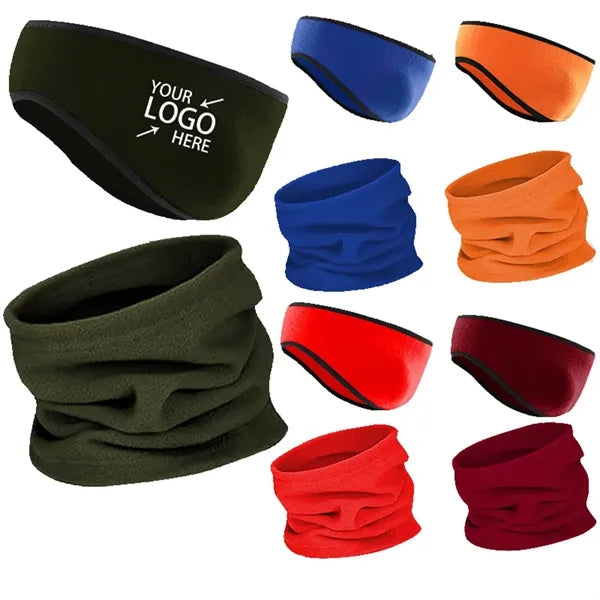 Fleece Ear Warmers Headband Winter Neck Gaiter