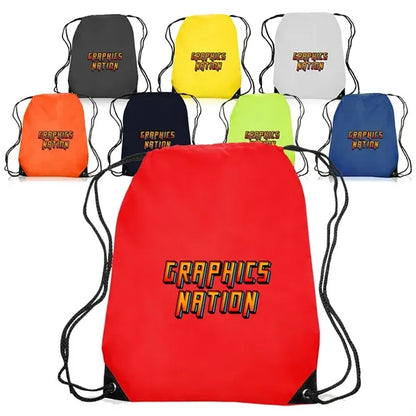 Black Trim Drawstring Bag