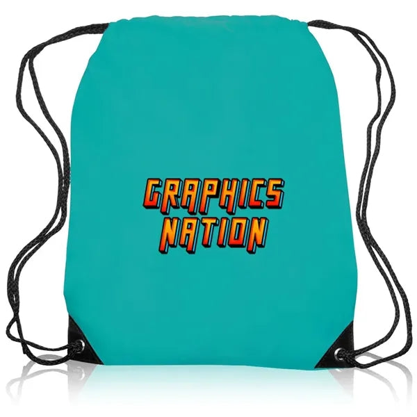 Black Trim Drawstring Bag