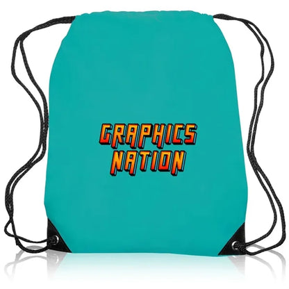 Black Trim Drawstring Bag