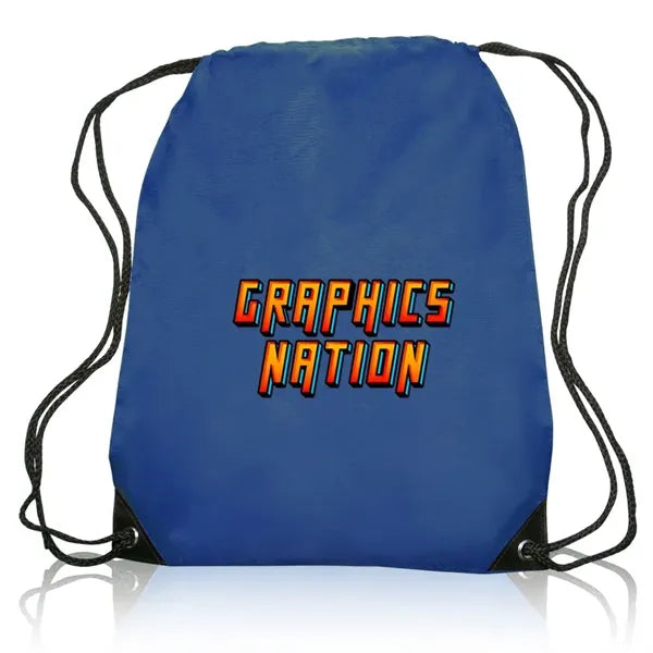 Black Trim Drawstring Bag