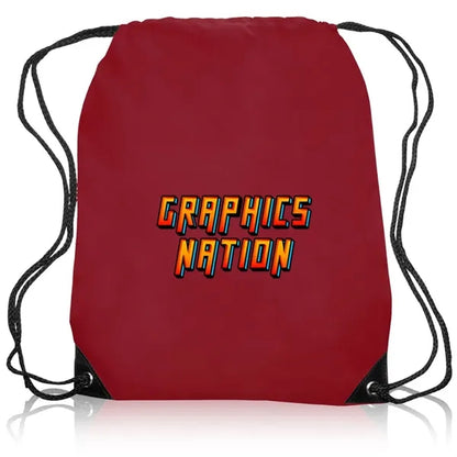 Black Trim Drawstring Bag