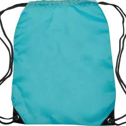 Black Trim Drawstring Bag