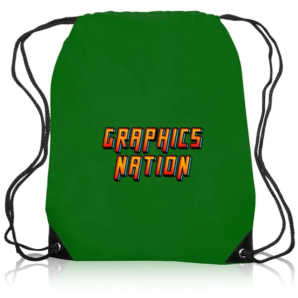 Black Trim Drawstring Bag