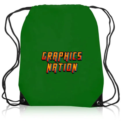 Black Trim Drawstring Bag