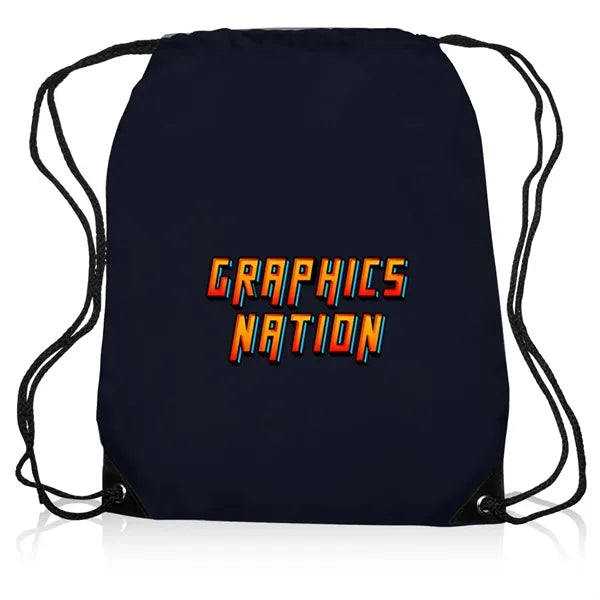 Black Trim Drawstring Bag