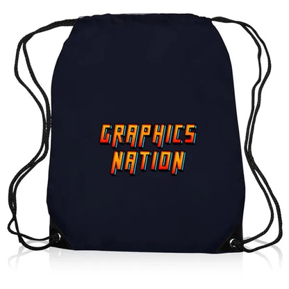 Black Trim Drawstring Bag