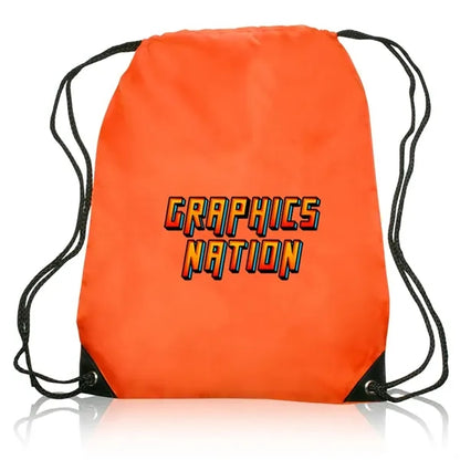 Black Trim Drawstring Bag