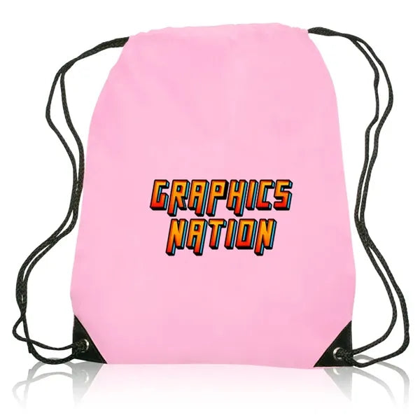 Black Trim Drawstring Bag
