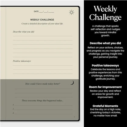 Daily Gratitude Journal Planner Book