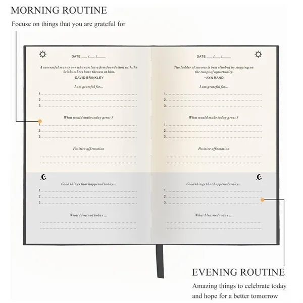 Daily Gratitude Journal Planner Book