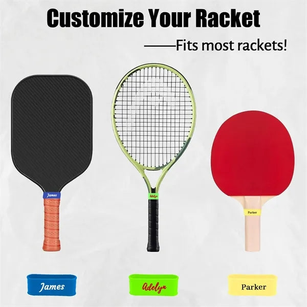 Personalized Pickleball Paddle Name Bands