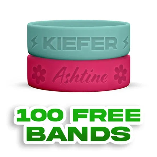 Debossed - 1 inch Wristband-A