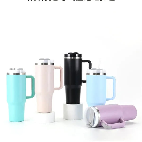 40oz Cup Tumbler with Handle and Straw