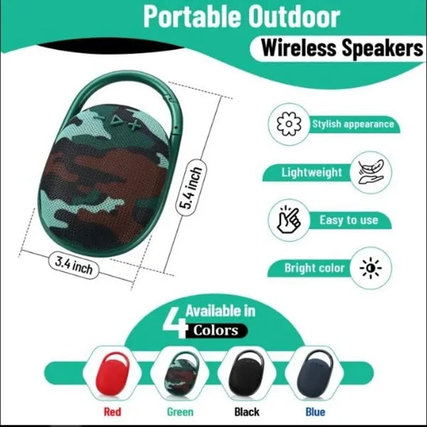 Portable Clip 4 Wireless Bluetooth Speaker