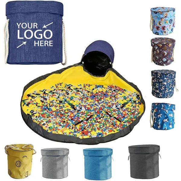 Foldable Quickly Clean Up Toy Drawstring Storage Bag