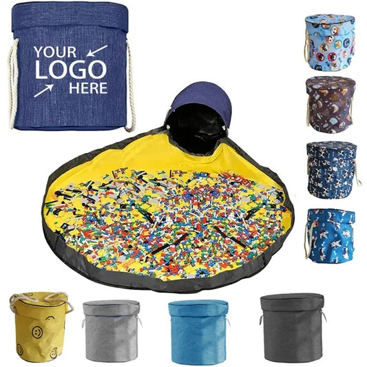 Foldable Quickly Clean Up Toy Drawstring Storage Bag