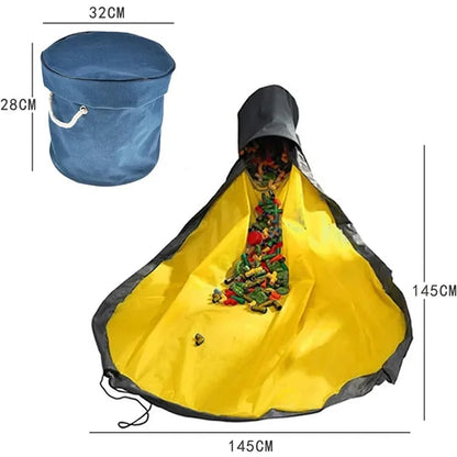 Foldable Quickly Clean Up Toy Drawstring Storage Bag