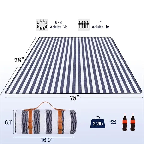 Leather Strap Picnic Mat