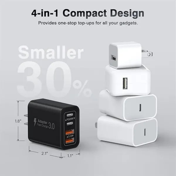 Multi-Port Wall Plug Charger Block 40W