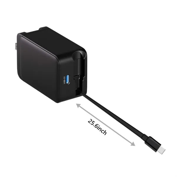 40W PD Fast Charger with Retractable Type C Cable