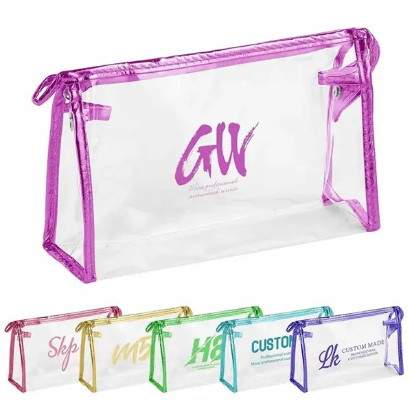 Clear PVC Clutch Bag with Zipper