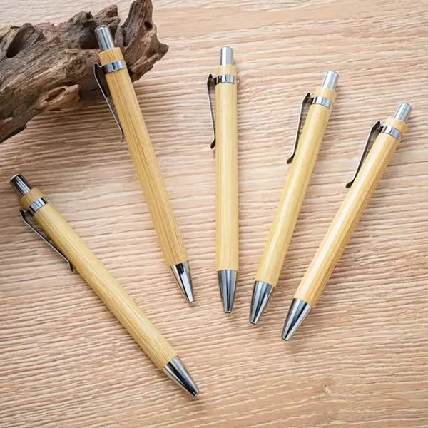 Retractable Ballpoint Bamboo Pen