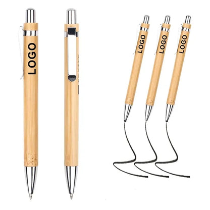 Retractable Ballpoint Bamboo Pen