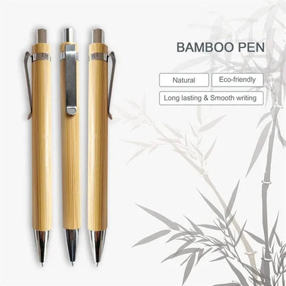 Retractable Ballpoint Bamboo Pen