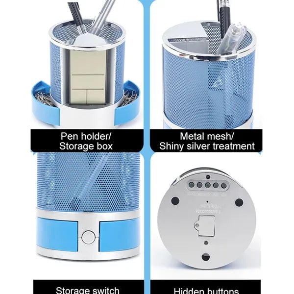Digital Alarm Clock Pen Holder with Calendar