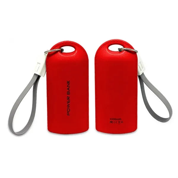 PU Leather Keychain Power Bank
