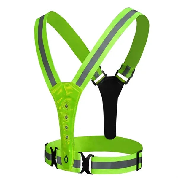 Outdoor Safety Adjustable Reflective Belt and LED